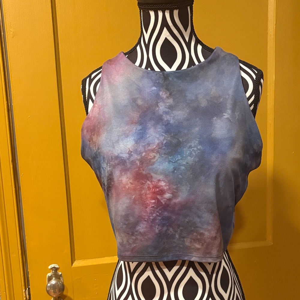 Athleta Multicolor Tie-Dye Crop Top Size L